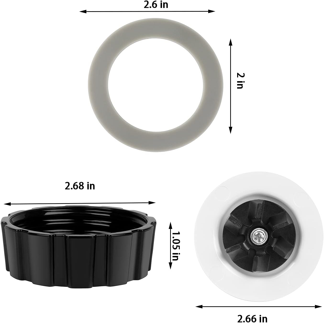 Blender Blades with Blade Gasket and Silicone Sealing Ring