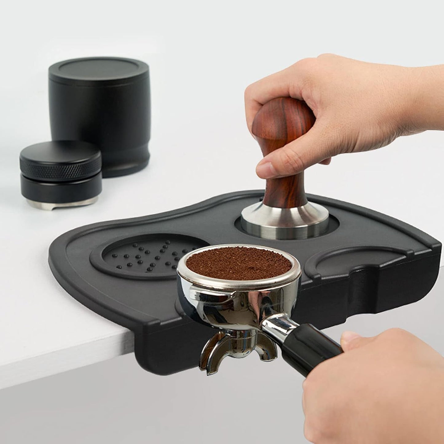 Coffee Tamp Station Barista Bar Tool Accessories Anti-Slip Silicone Coffee Mat