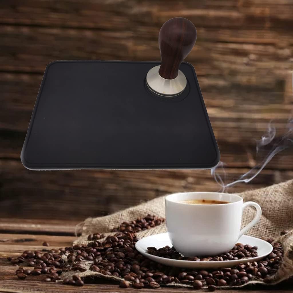 Silicone Gel Coffee Tamper Mat Black Anti-Slip