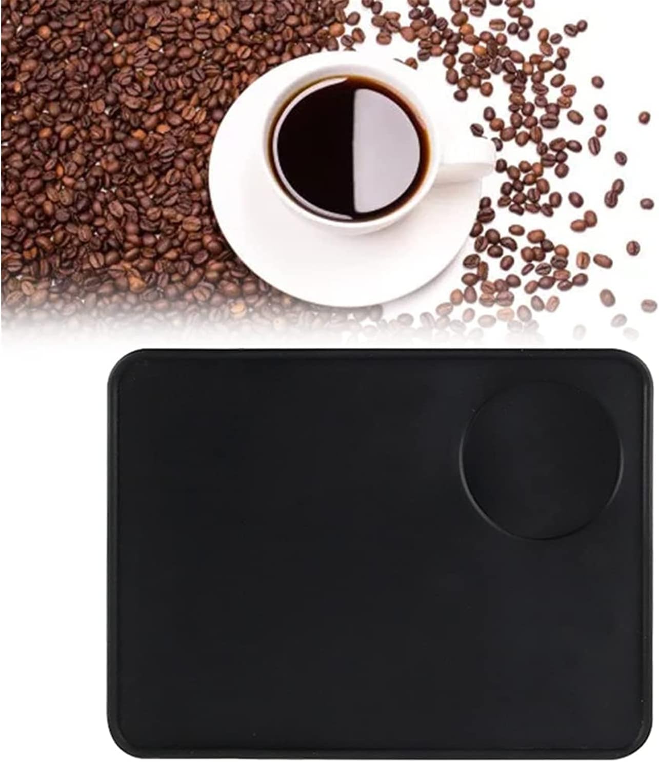 Silicone Gel Coffee Tamper Mat Black Anti-Slip