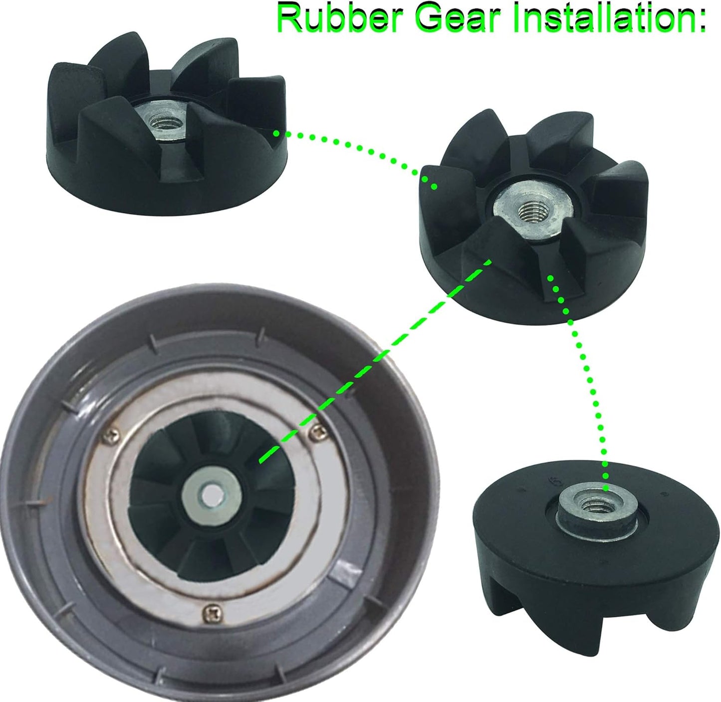 Blender Top Base Gear & Rubber Blade Gear