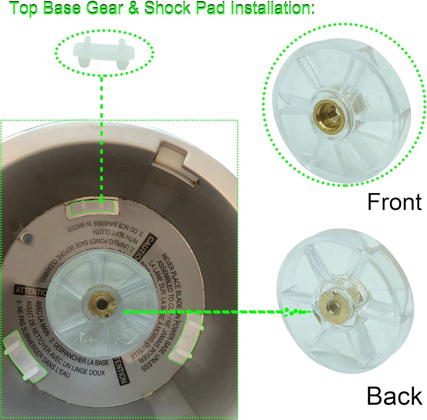 Blender Top Base Gear & Rubber Blade Gear